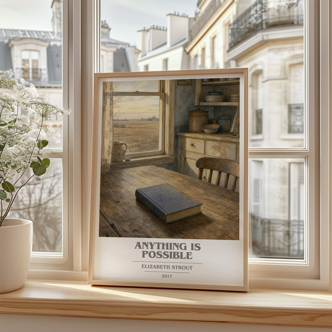 Anything is possible book cover poster colour and style options – Elizabeth Strout book art
