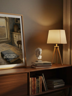 Anything is possible watercolour print on bookshelf – Elizabeth Strout fan gift