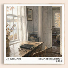 Oh William! literary book poster by Elizabeth Strout – framed literary art print