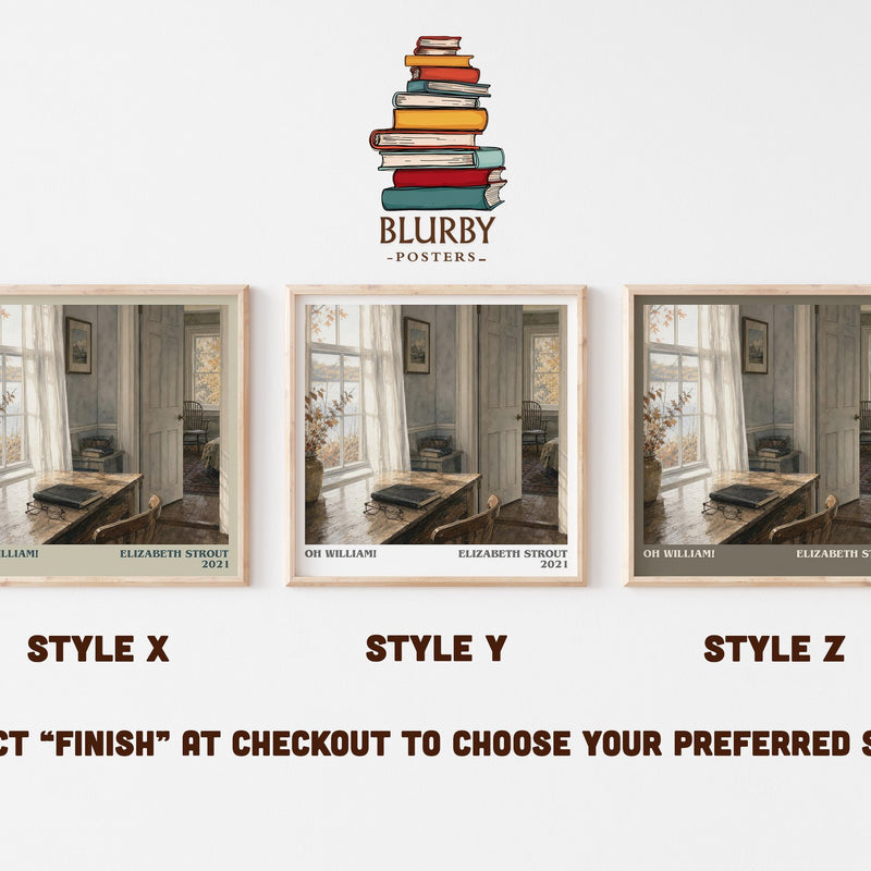 Oh William! literary print in frame leaning in hallway – literary fiction wall art