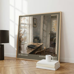 Oh William! literary print framed by window – literary home decor