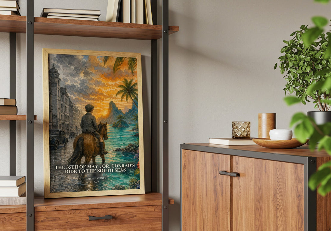 The 35th of May ; or, Conrad's ride to the South seas book watercolour illustration paper finish options – matte satin gloss