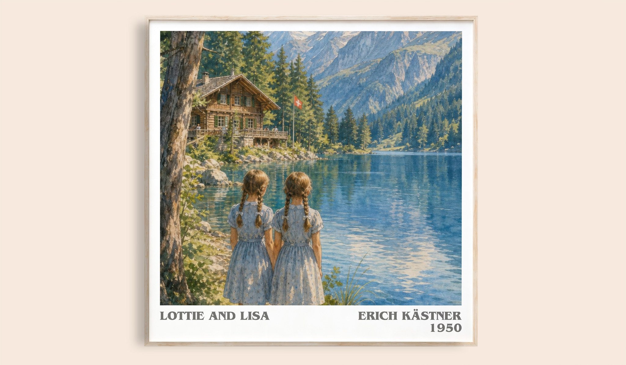 Lottie and Lisa Literary Art Print by Erich Kästner