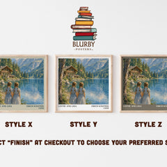 Lottie and Lisa literary print in frame leaning in hallway – childrens wall art