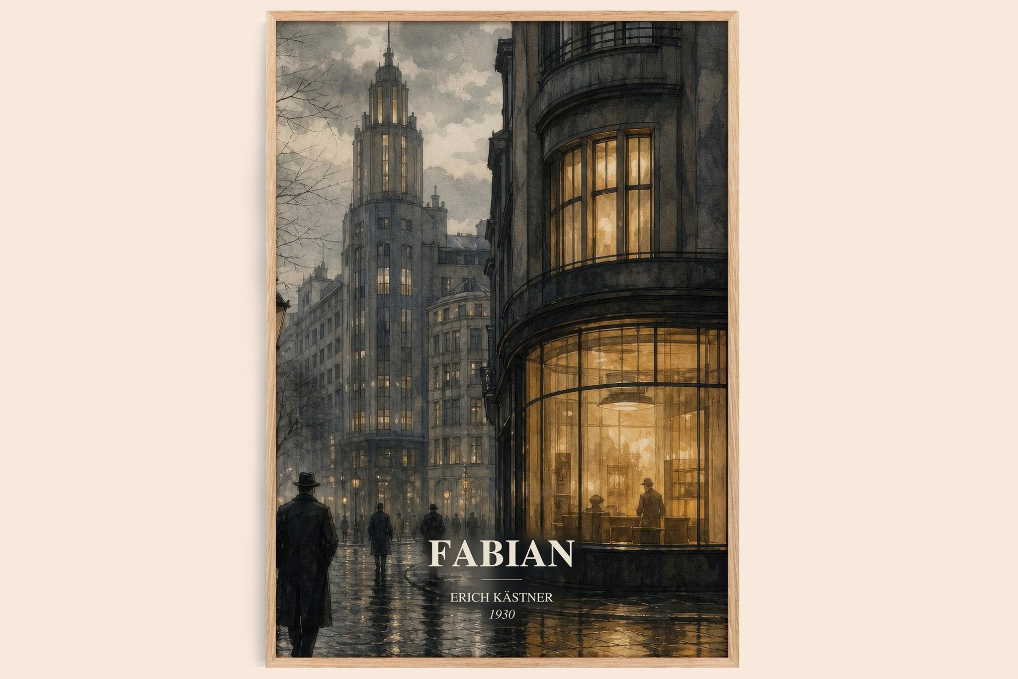 Fabian Book Watercolour Illustration by Erich Kästner