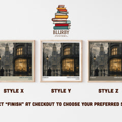 Fabian literary print in frame leaning in hallway – literary fiction wall art