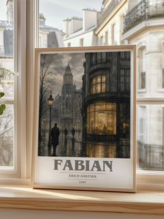 Fabian book cover poster colour and style options – Erich Kästner book art