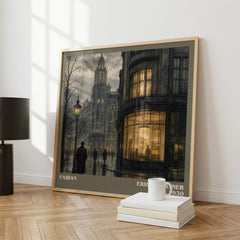 Fabian literary print framed by window – literary home decor
