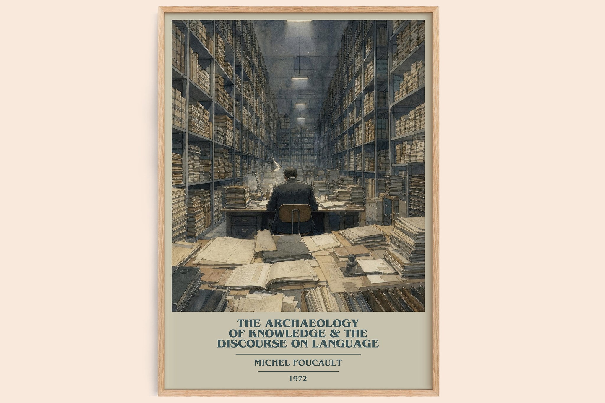 The archaeology of knowledge & The discourse on language Book Cover Poster by Michel Foucault