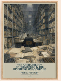 The archaeology of knowledge & The discourse on language book cover book poster by Michel Foucault – framed literary art