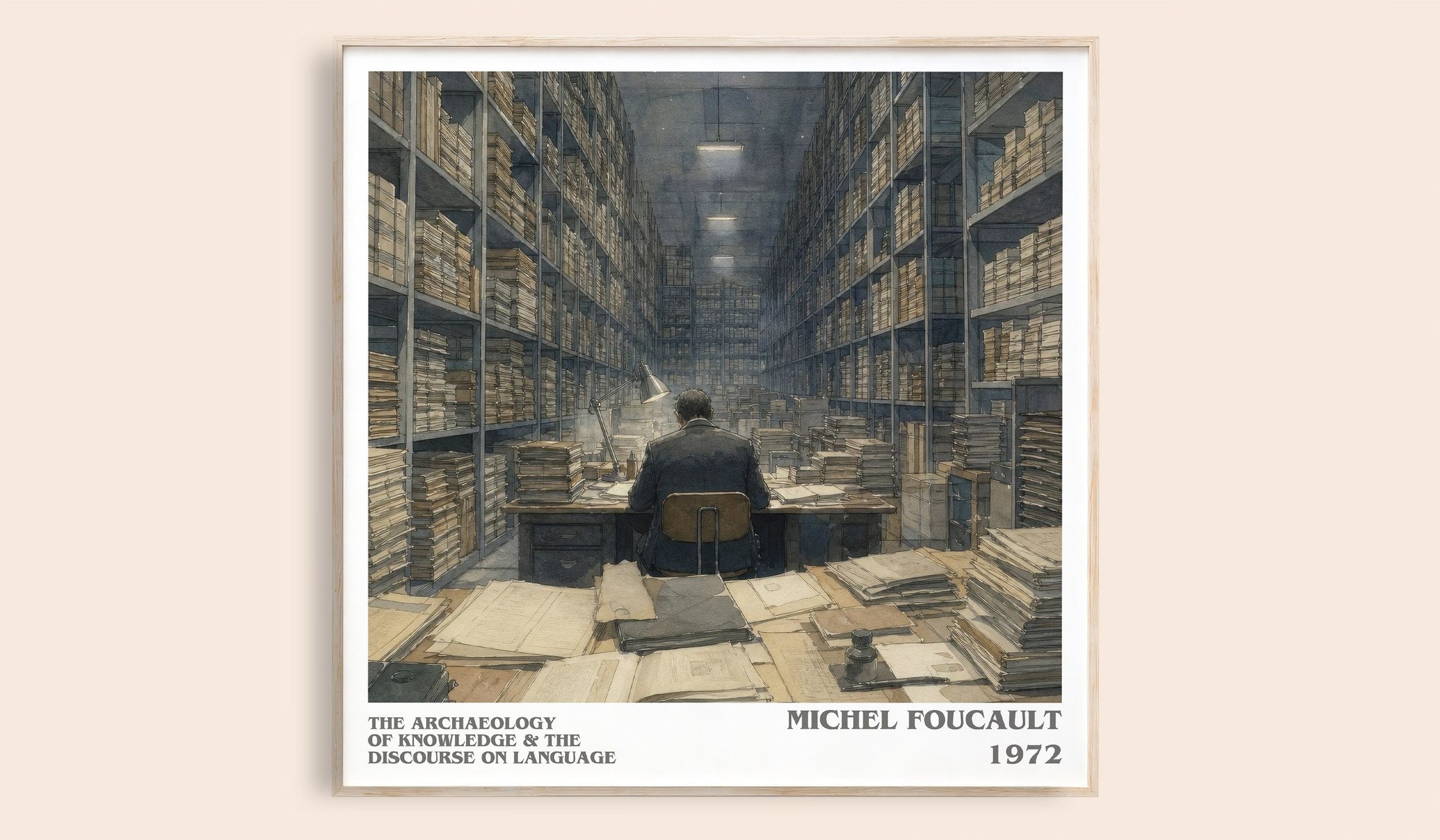 The archaeology of knowledge & The discourse on language Literary Art Print by Michel Foucault