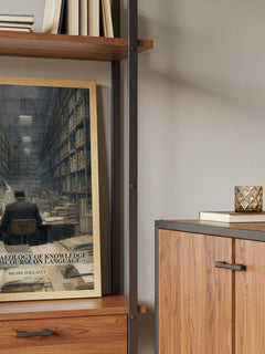 The archaeology of knowledge & The discourse on language book watercolour illustration paper finish options – matte satin
