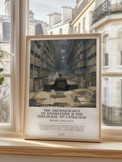 The archaeology of knowledge & The discourse on language bookish poster colour and style options – Michel Foucault book art