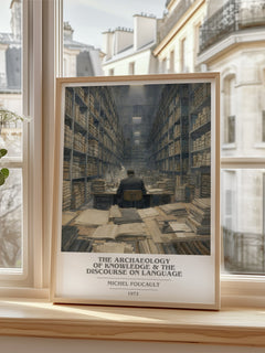 The archaeology of knowledge & The discourse on language book cover poster colour and style options – Michel Foucault book