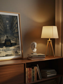 The archaeology of knowledge & The discourse on language watercolour print on bookshelf – Michel Foucault fan gift