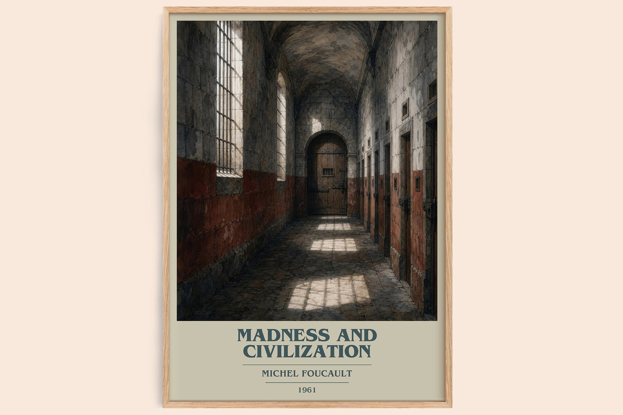 Madness and Civilization Book Cover Poster by Michel Foucault