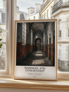 Madness and Civilization book cover poster colour and style options – Michel Foucault book art
