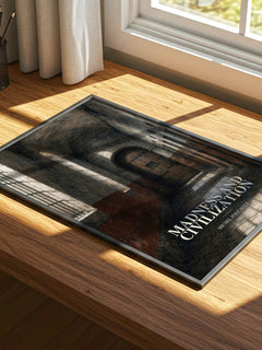 Madness and Civilization watercolour book poster framed on wall – philosophy wall art