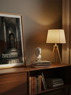 Madness and Civilization watercolour print on bookshelf – Michel Foucault fan gift