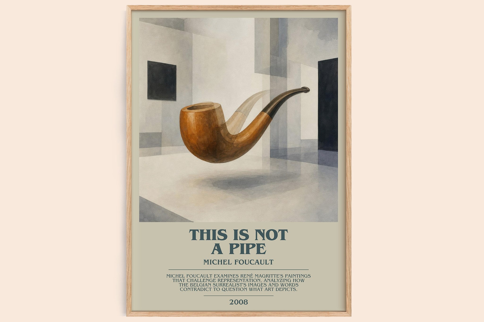 This Is Not a Pipe Bookish Wall Art by Michel Foucault