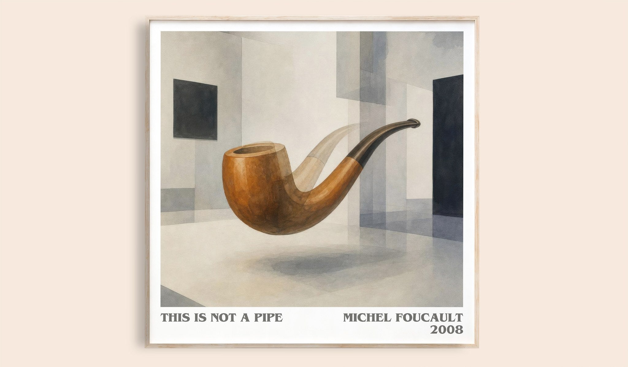 This Is Not a Pipe Literary Art Print by Michel Foucault