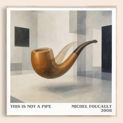 This Is Not a Pipe literary book poster by Michel Foucault – framed literary art print