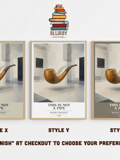 This Is Not a Pipe book cover print in frame leaning in hallway – philosophy wall art