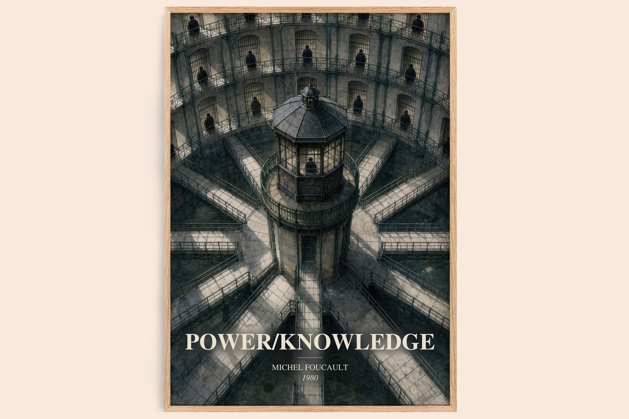 Power/knowledge Book Watercolour Illustration by Michel Foucault