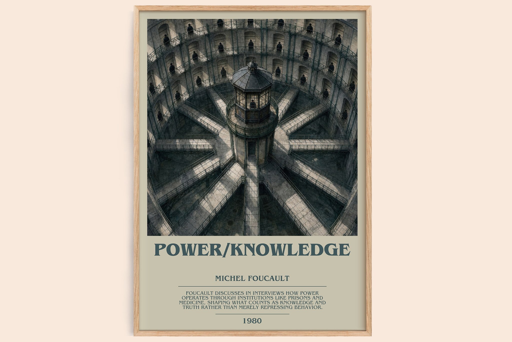 Power/knowledge Bookish Wall Art by Michel Foucault
