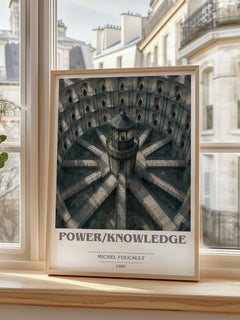 Power/knowledge book cover poster colour and style options – Michel Foucault book art