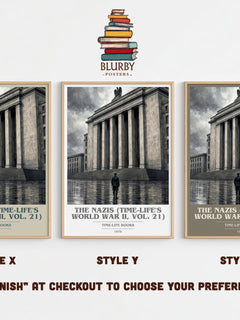 The Nazis (Time-Life's World War II, Vol. 21) book cover print in frame leaning in hallway – non fiction wall art