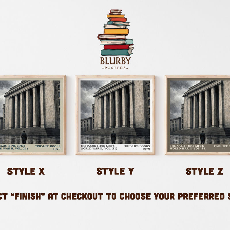 The Nazis (Time-Life's World War II, Vol. 21) literary print in frame leaning in hallway – non fiction wall art