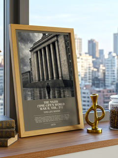 The Nazis (Time-Life's World War II, Vol. 21) bookish print framed by window – literary home decor