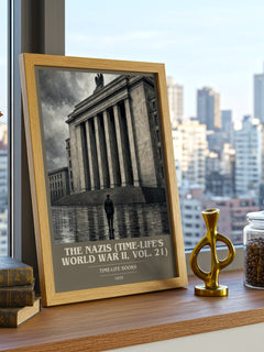 The Nazis (Time-Life's World War II, Vol. 21) book cover print framed by window – literary home decor