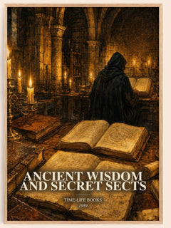 Ancient wisdom and secret sects watercolour book poster by Time-Life Books – framed literary art print