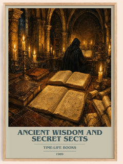 Ancient wisdom and secret sects book cover book poster by Time-Life Books – framed literary art print
