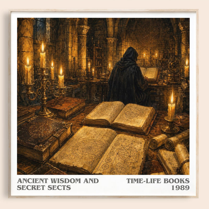 Ancient wisdom and secret sects literary book poster by Time-Life Books – framed literary art print