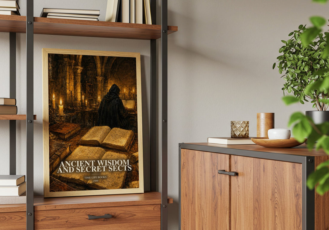 Ancient wisdom and secret sects book watercolour illustration paper finish options – matte satin gloss