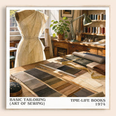 Basic Tailoring (Art of sewing) literary book poster by Time-Life Books – framed literary art print