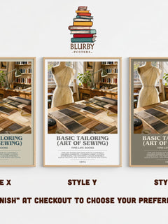 Basic Tailoring (Art of sewing) bookish print in frame leaning in hallway – non fiction wall art