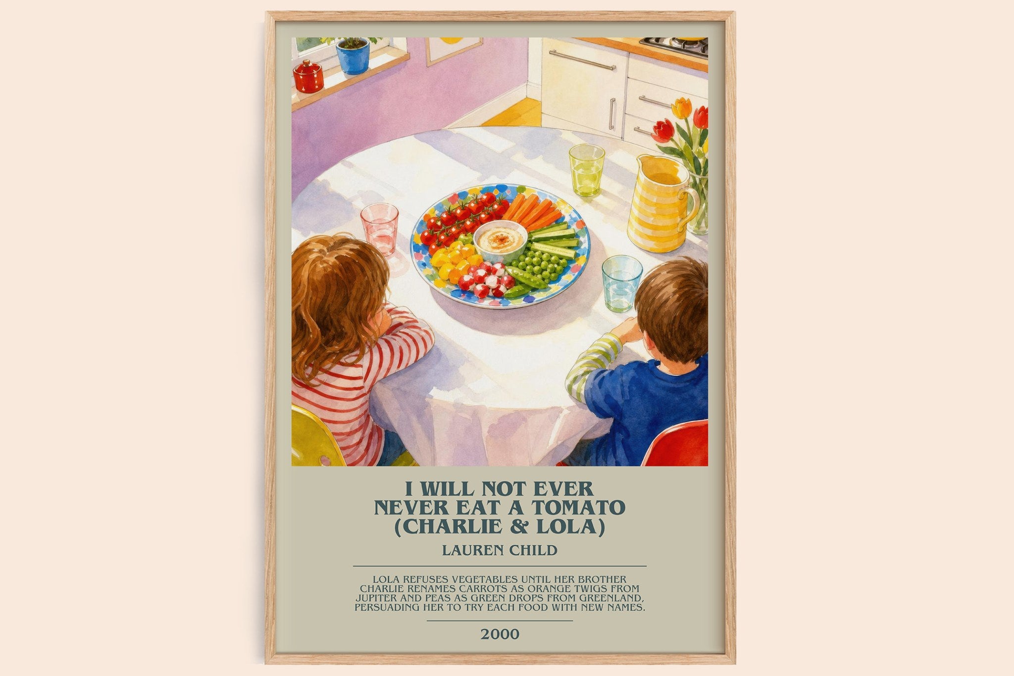 I Will Not Ever Never Eat a Tomato (Charlie & Lola) Bookish Wall Art by Lauren Child