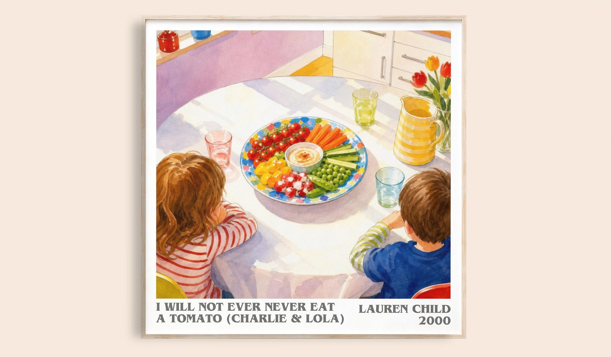 I Will Not Ever Never Eat a Tomato (Charlie & Lola) Literary Art Print by Lauren Child