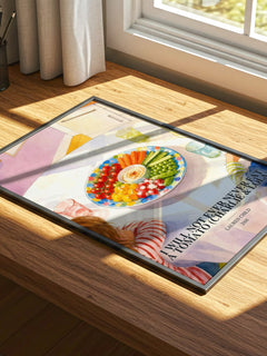 I Will Not Ever Never Eat a Tomato (Charlie & Lola) watercolour book poster framed on wall – childrens wall art