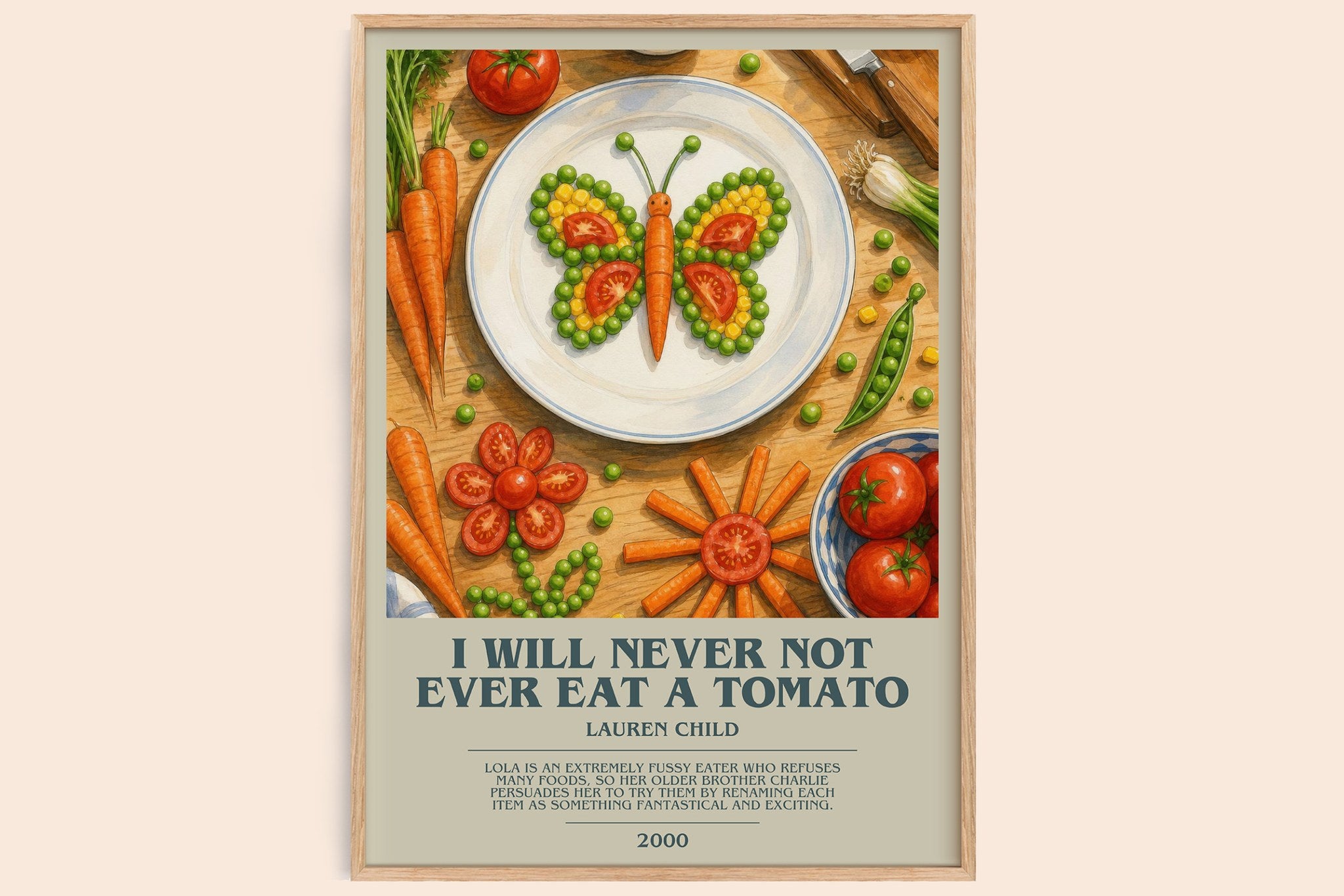 I will never not ever eat a tomato Bookish Wall Art by Lauren Child