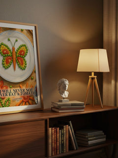 I will never not ever eat a tomato watercolour print on bookshelf – Lauren Child fan gift