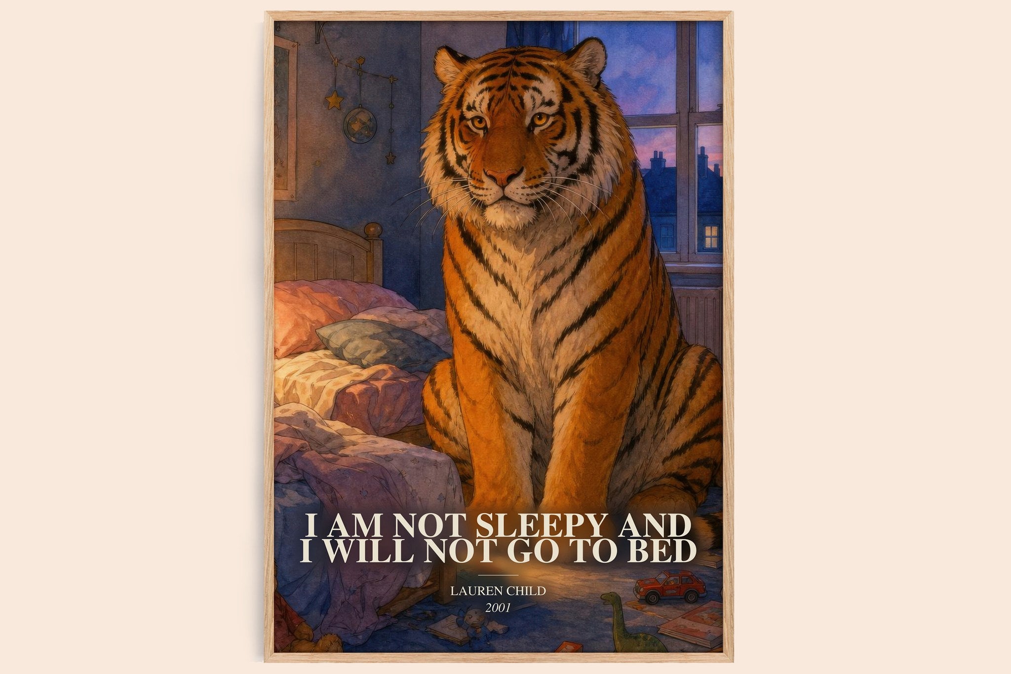 I Am Not Sleepy and I Will Not Go to Bed Book Watercolour Illustration by Lauren Child