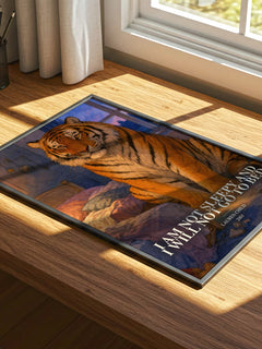 I Am Not Sleepy and I Will Not Go to Bed watercolour book poster framed on wall – childrens wall art