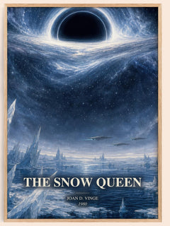 The Snow Queen watercolour book poster by Joan D. Vinge – framed literary art print