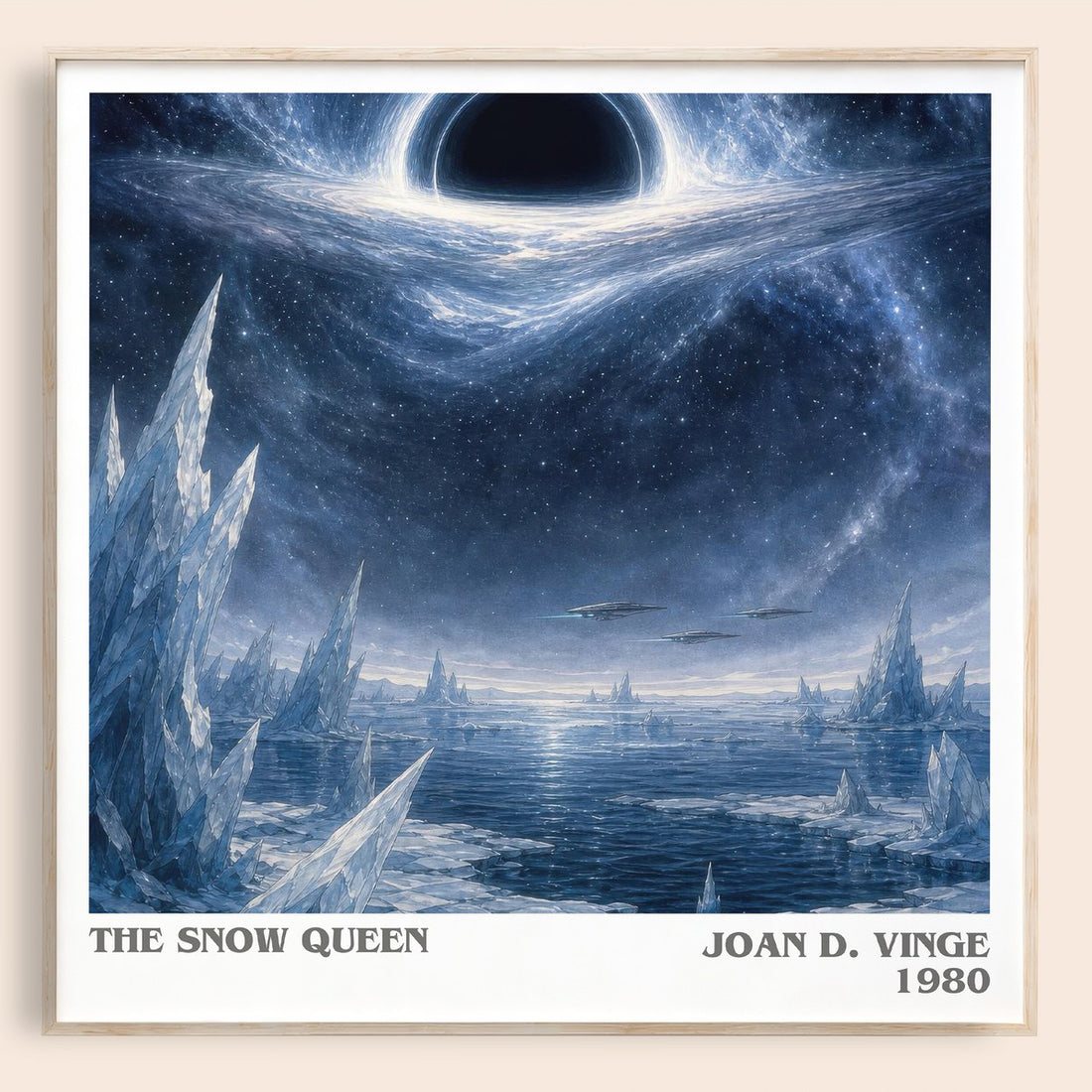 The Snow Queen literary book poster by Joan D. Vinge – framed literary art print
