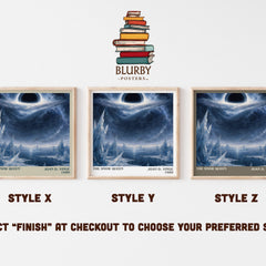 The Snow Queen literary print in frame leaning in hallway – sci fi wall art